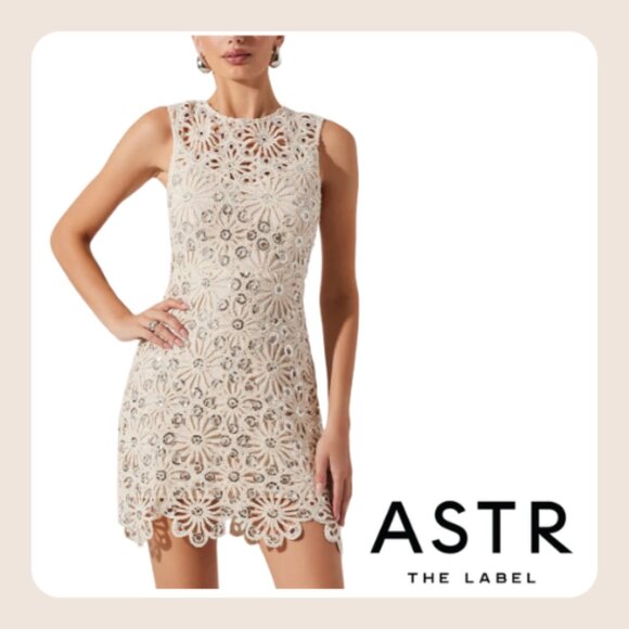ASTR the Label | Priscila Crochet Floral Mini Dress - Picture 1 of 11